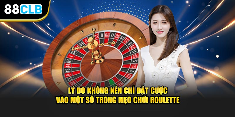 Lý do không nên chỉ đặt cược vào một số trong mẹo chơi Roulette